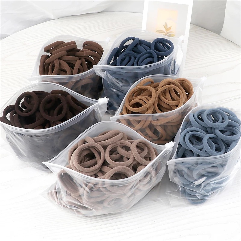Silicone Band Women - 50 قطعة/المجموعة النساء الفتيات الأساسية العصابات