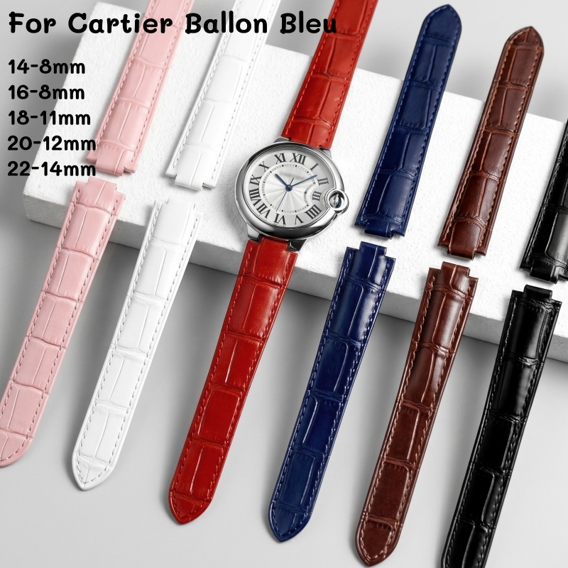 Cartier Watch Ballon Bleu - حزام ساعة جلدي مزدوج الانتفاخ يناسب