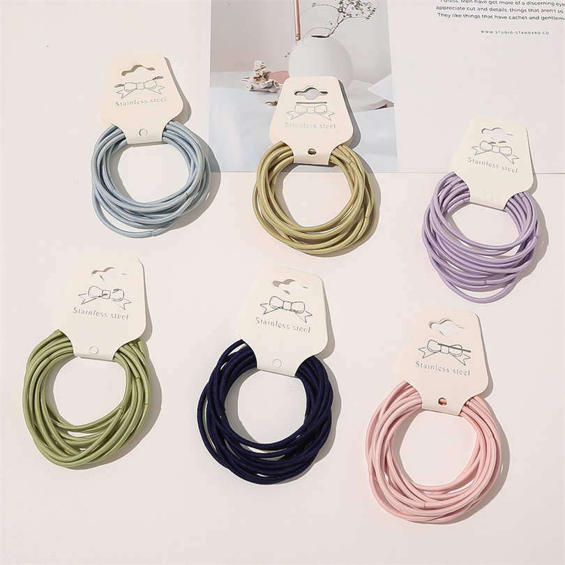 Silicone Band Women - 10 قطعة النساء الفتيات بسيطة الأساسية