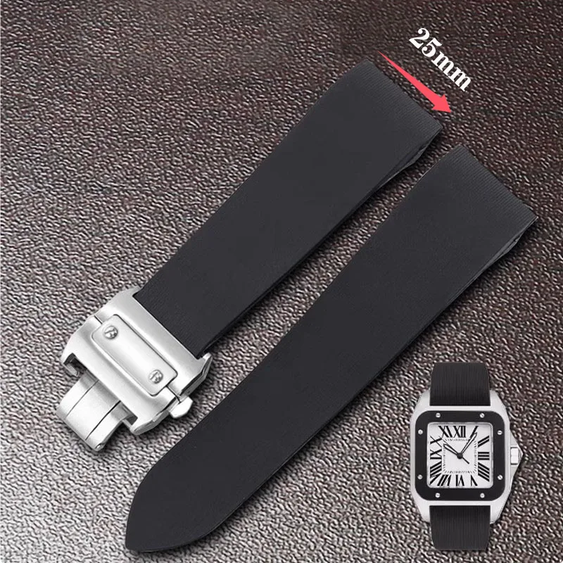 Cartier Watch Santos - لكارتييه سانتوس 100 واط 2020007 حزام