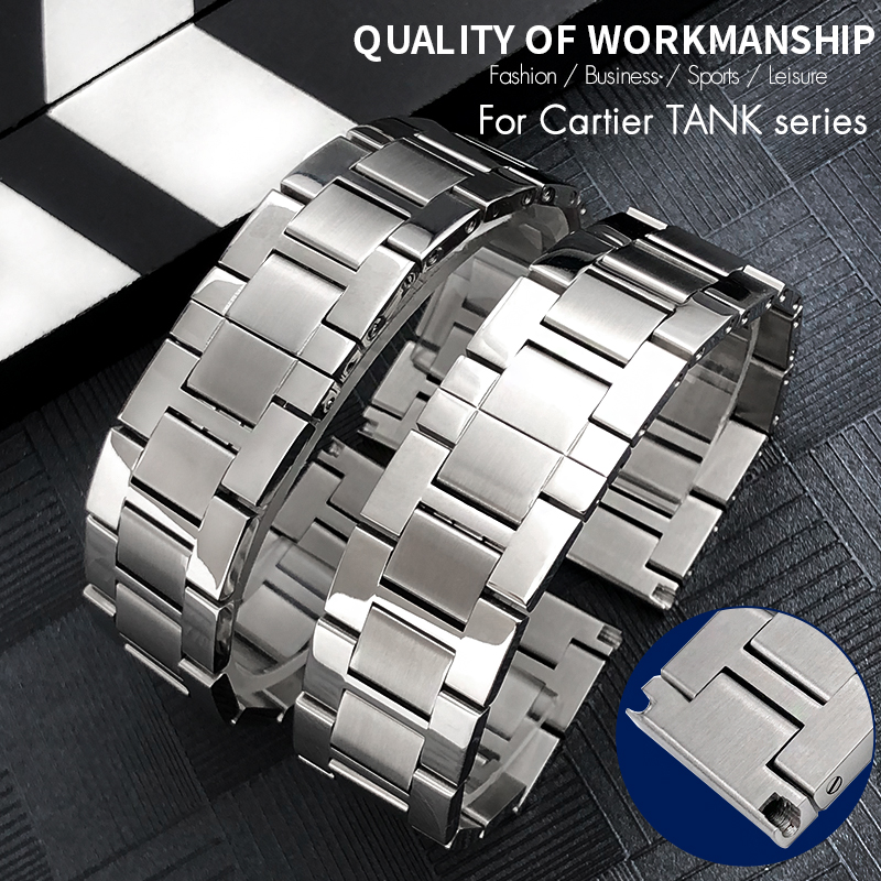 Cartier Watch Santos - سوار ساعة من الفولاذ المقاوم للصدأ
