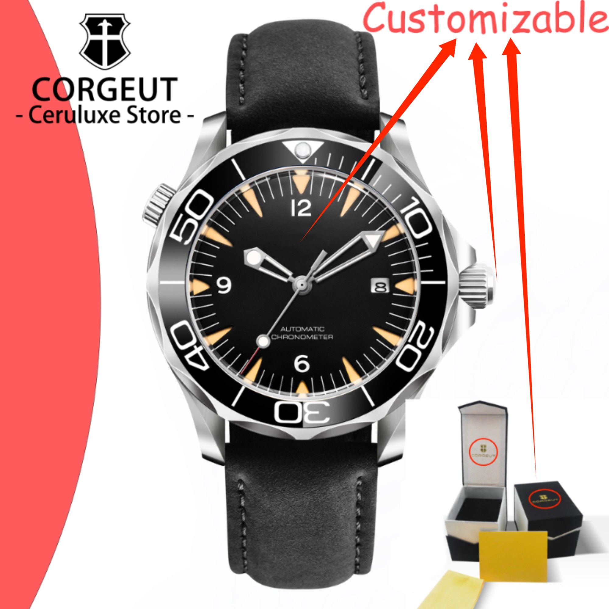Stainless Bracelet Diver - ساعات غوص جديدة مقاومة للماء بشعار