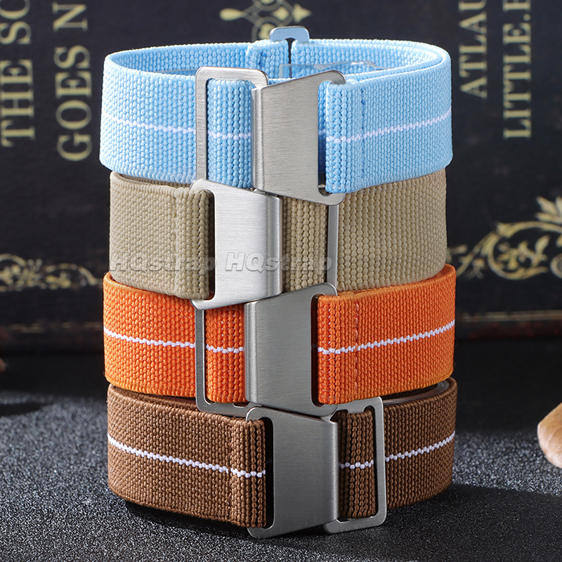 حزام ساعة مرن من النايلون 18/2 - مراجعة Parachute Strap Elastic وسعره