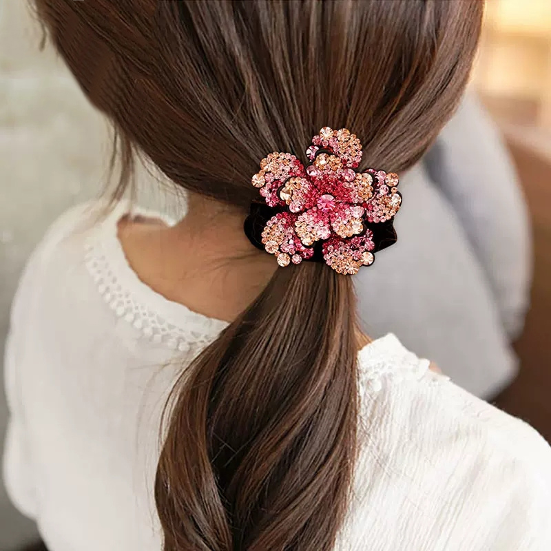 النساء حجر الراين Scrunchies ا - مراجعة Silicone Band Women وسعره