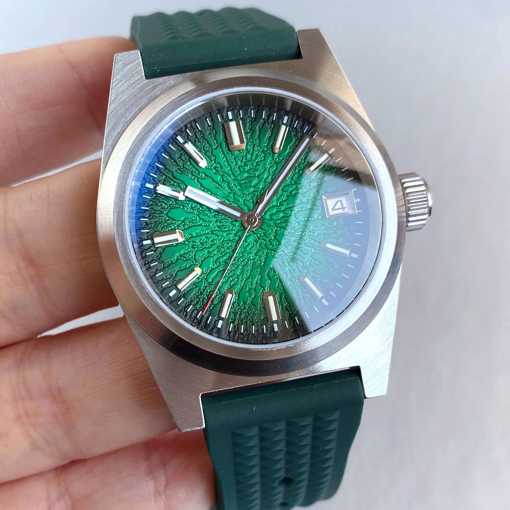 جديد 38 مللي متر ساعة ميكانيكي - مراجعة Rubber Strap Diver وسعره