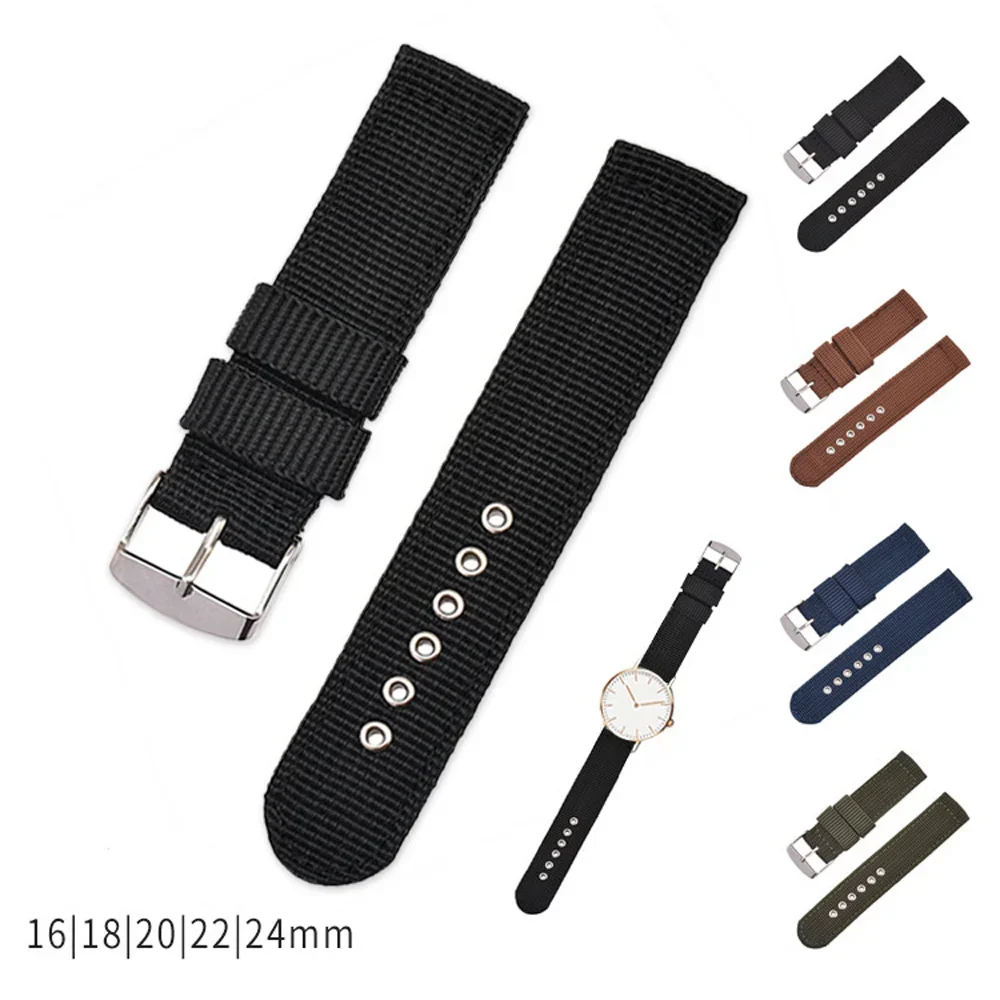 العالمي استبدال النايلون حزام  - مراجعة Canvas Strap Watch وسعره