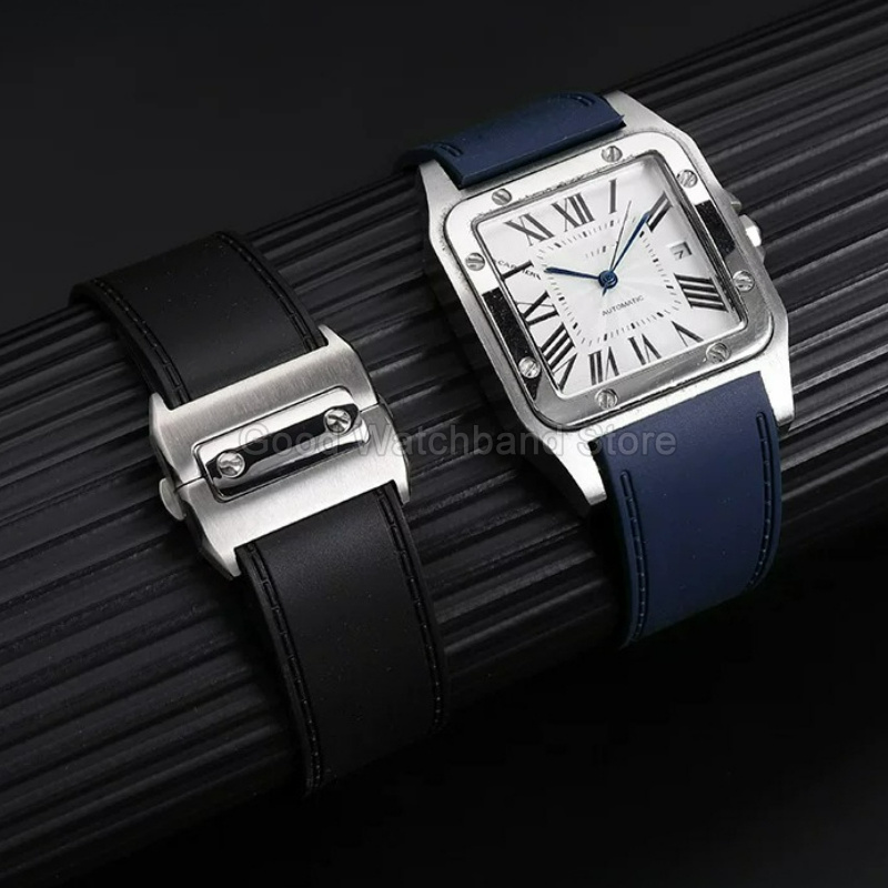 حزام ساعة مطاطي عالي الجودة با - مراجعة Cartier Watch Santos وسعره
