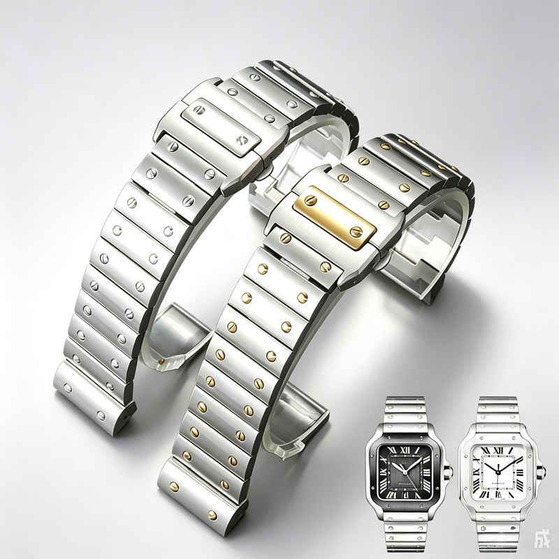 حزام ساعة من الفولاذ المقاوم ل - مراجعة Cartier Watch Santos وسعره