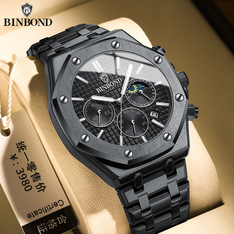 BINBOND جودة الرجال ووتش الفاخ - مراجعة Rolex Watch Daytona وسعره