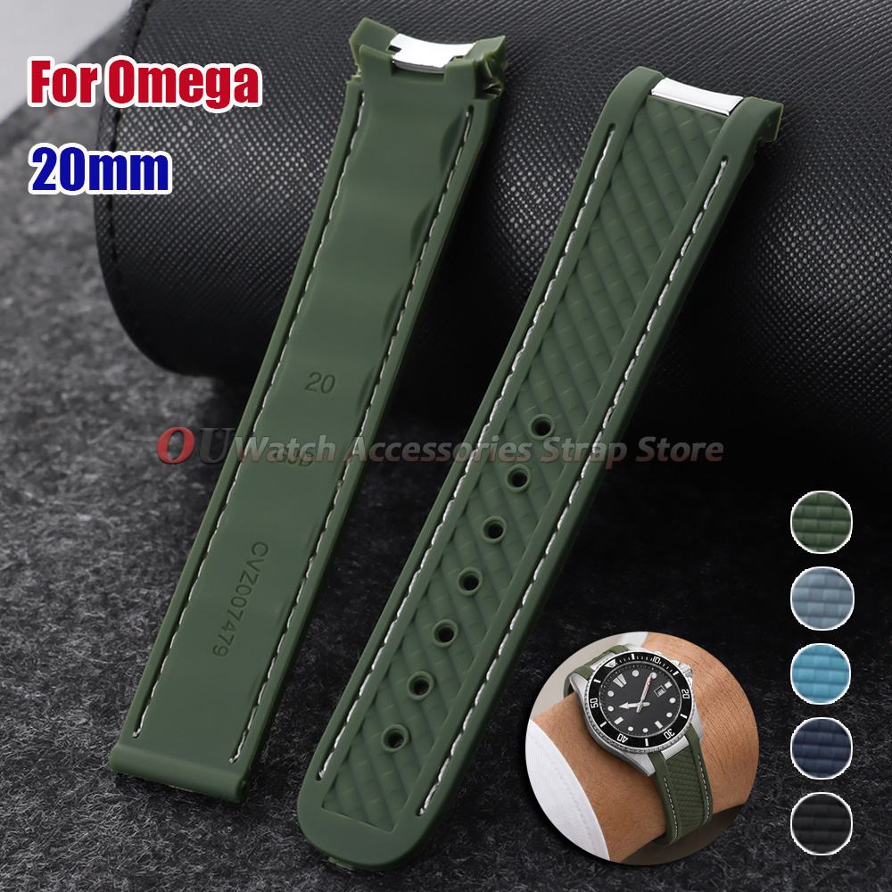 حزام ساعة سيليكون منحني الأطرا - مراجعة Omega Watch Seamaster وسعره