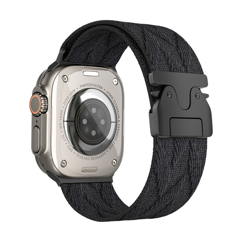 أحزمة نايلون لساعة أبل ووتش أل - مراجعة Parachute Strap Elastic وسعره