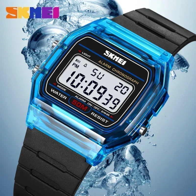 SKMEI 2056 شفافة بولي TPU حزام - مراجعة Rubber Strap Diver وسعره