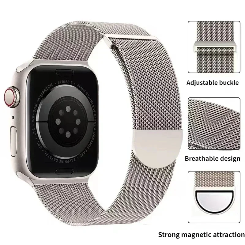 حزام حلقة مغناطيسي لساعة أبل 4 - مراجعة Milanese Loop Magnetic وسعره