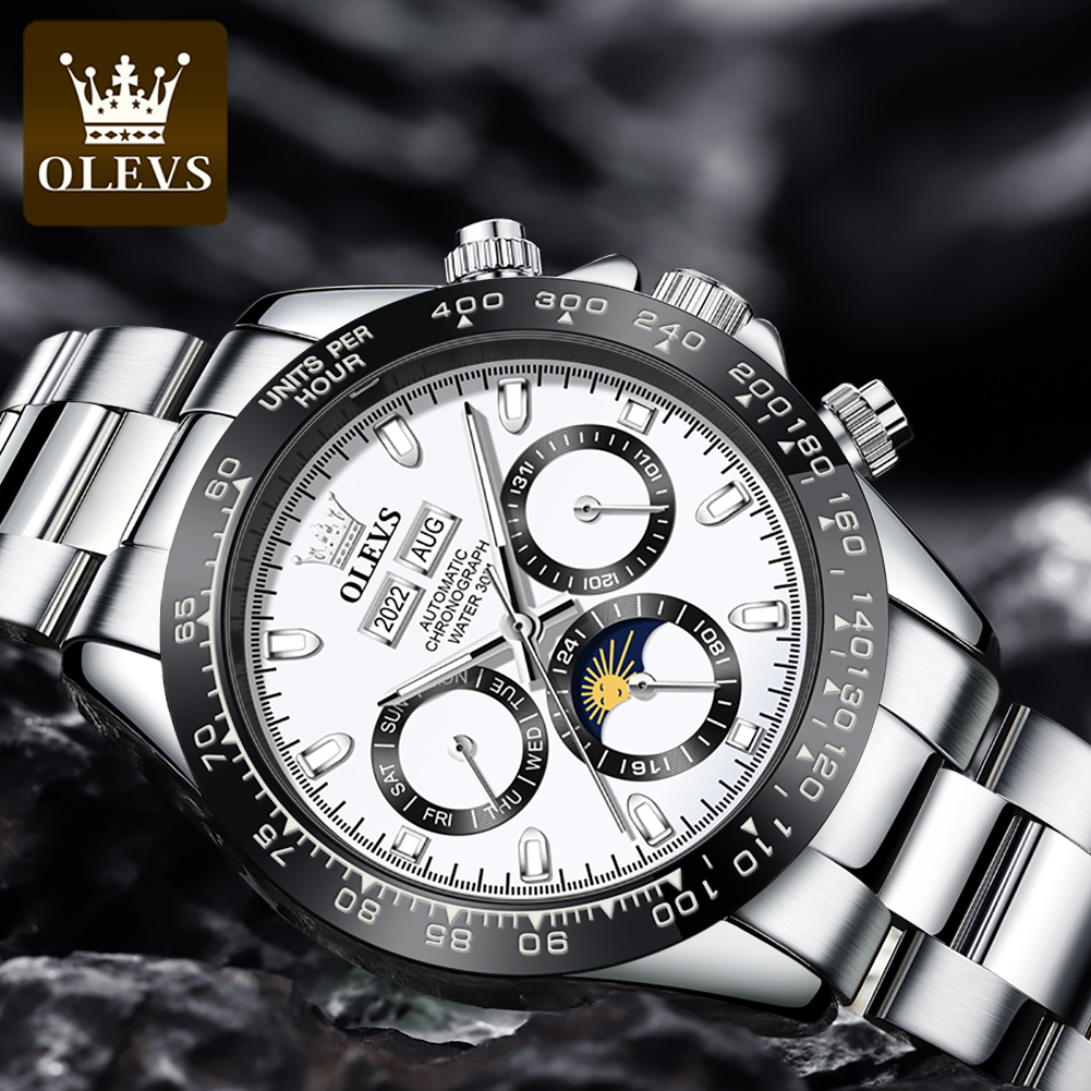 OLEVS 6654 ساعة رجالي فاخرة كر - مراجعة Rolex Watch Daytona وسعره