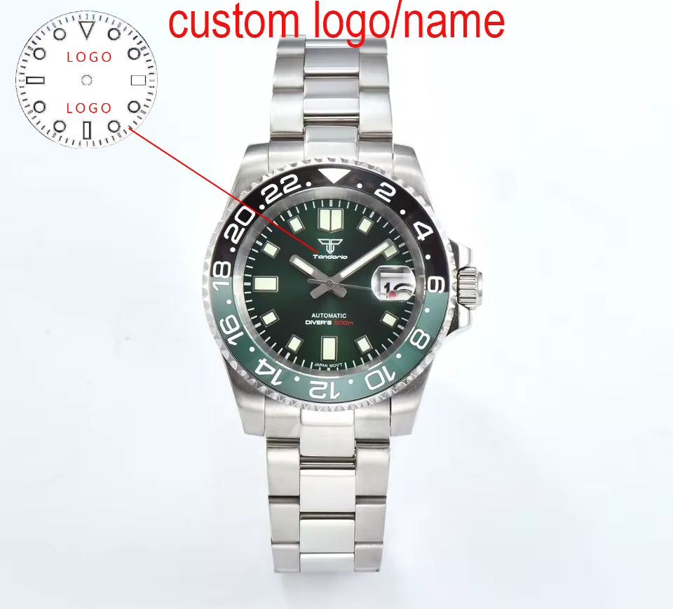 مخصص 40 مللي متر الأخضر غواص ا - مراجعة Stainless Bracelet Diver وسعره