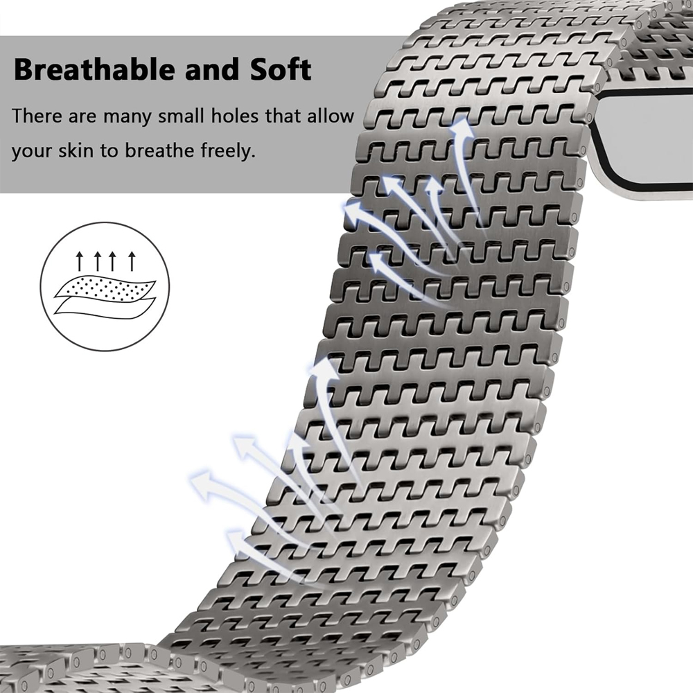 حزام حلقة من التيتانيوم لساعة  - مراجعة Milanese Loop Magnetic وسعره