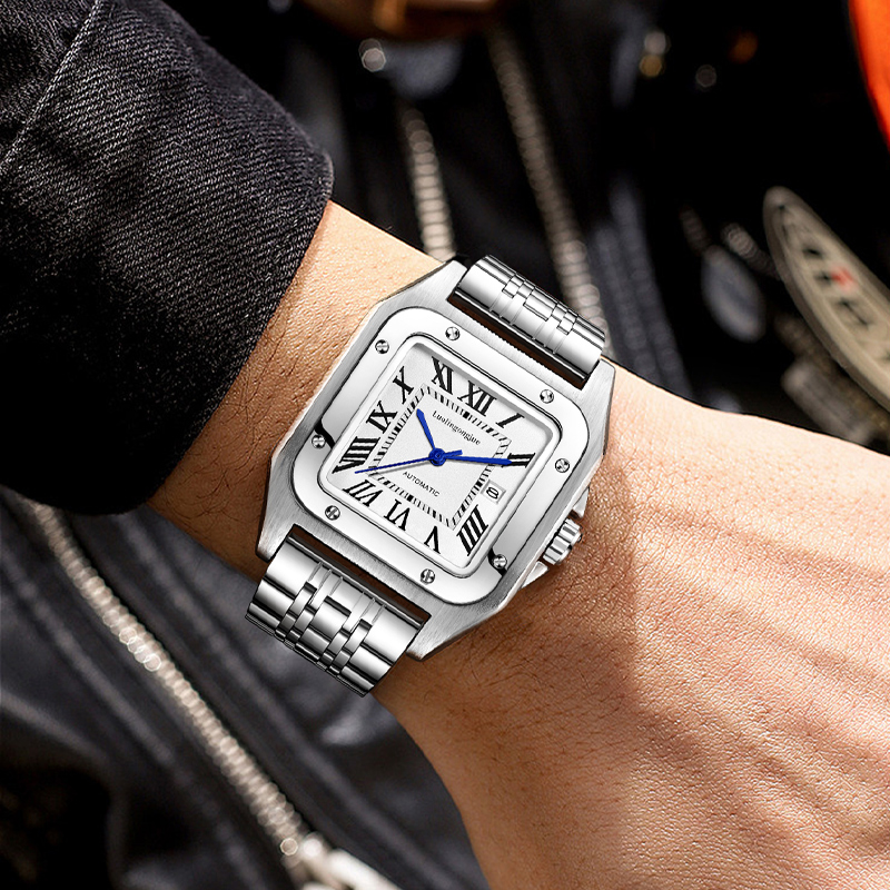 ساعة يد رجالية ميكانيكية أوتوم - مراجعة Cartier Watch Santos وسعره