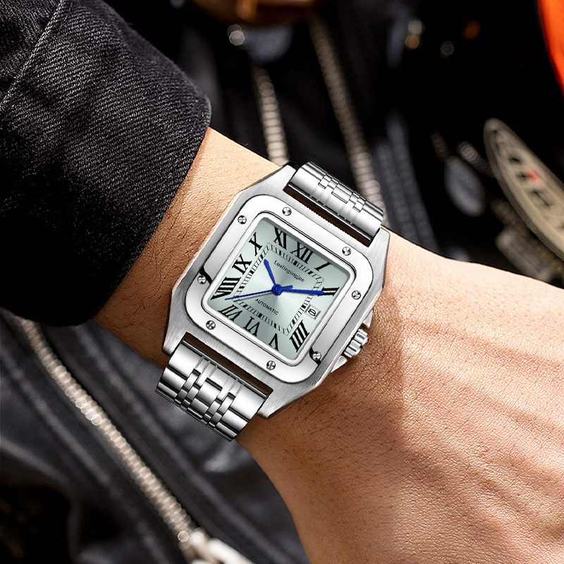 ساعة يد رجالية ميكانيكية أوتوم - مراجعة Cartier Watch Santos وسعره