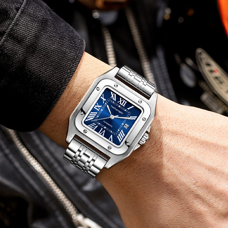 ساعة يد رجالية ميكانيكية أوتوم - مراجعة Cartier Watch Santos وسعره