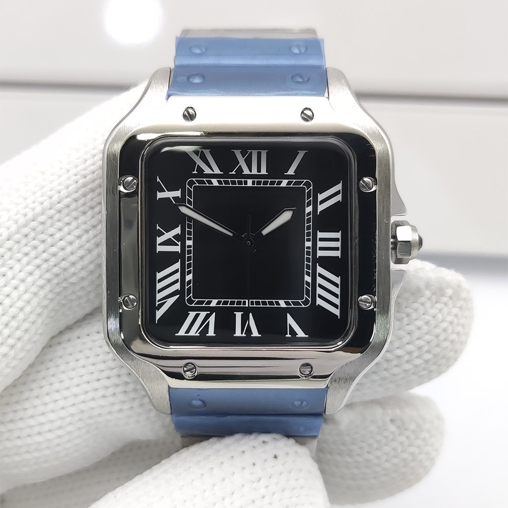 ساعات رجالية بعلبة مربعة، ساعة - مراجعة Cartier Watch Santos وسعره