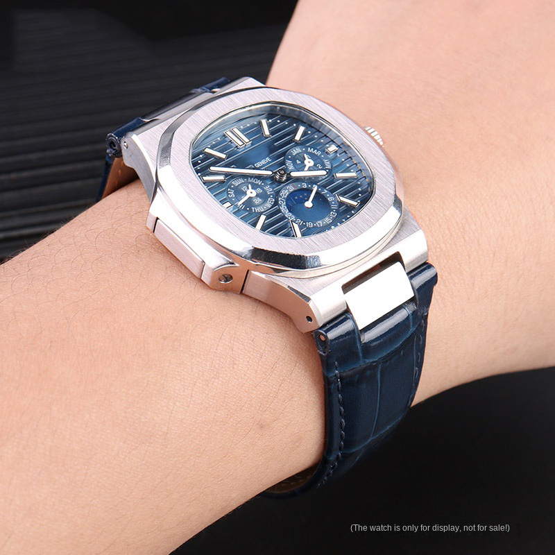 حزام ساعة من الجلد الطبيعي بمو - مراجعة Patek Philippe Watch Nautilus وسعره
